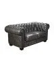 CHESTERFIELD 689 Kαναπές 2Θέσιος Σαλονιού - Καθιστικού, Δέρμα, Απόχρωση Antique Grey  160x92x72cm [-Γκρι-] [-Leather - Rubica Leather-] Ε9574,22