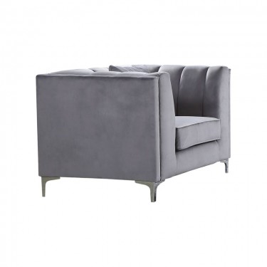 PARSON Πολυθρόνα Σαλονιού - Καθιστικού, Ύφασμα Velure Απόχρωση Σκούρο Γκρι  103x87x79cm [-Γκρι-] [-Ύφασμα-] Ε9636,12