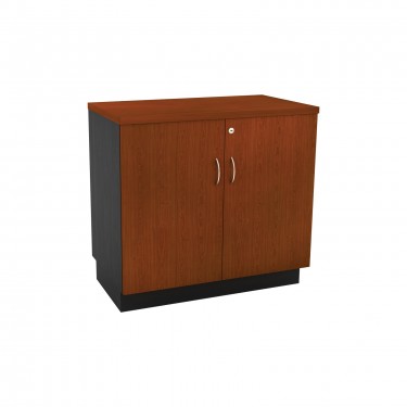 ΝΤΟΥΛΑΠΙ Χαμηλό Γραφείου Δίφυλλο με 2 Ράφια, Απόχρωση Dark Grey - Cherry  80x45x75cm [-Ανθρακί-, -Κερασί-] [-Melamine-] ΕΟ993,1