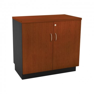 ΝΤΟΥΛΑΠΙ Χαμηλό Γραφείου Δίφυλλο με 2 Ράφια, Απόχρωση Dark Grey - Cherry  80x45x75cm [-Ανθρακί-, -Κερασί-] [-Melamine-] ΕΟ993,1