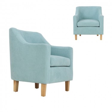 BETA Πολυθρόνα - Μπερζέρα Σαλονιού - Καθιστικού, Ύφασμα Ανοιχτό Βεραμάν  71x71x78cm [-Μπλε-] [-Ύφασμα-] Ε7130,1