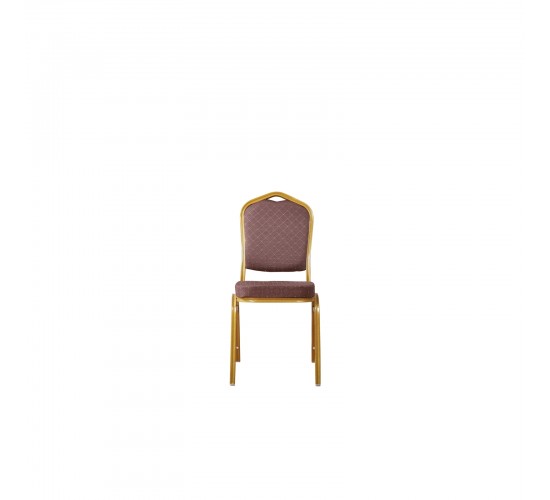 HILTON Καρέκλα Μέταλλο Βαφή Gold, Ύφασμα Καφέ  44x55x93cm [-Μπεζ-Tortora-Sand-Cappuccino-, -Χρυσό-] [-Μέταλλο-, -Ύφασμα-] ΕΜ513,9