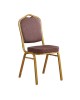 HILTON Καρέκλα Μέταλλο Βαφή Gold, Ύφασμα Καφέ  44x55x93cm [-Μπεζ-Tortora-Sand-Cappuccino-, -Χρυσό-] [-Μέταλλο-, -Ύφασμα-] ΕΜ513,9