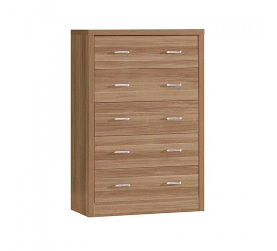 CALIBER Συρταριέρα με 5 Συρτάρια - Απόχρωση Sonoma Oak  80x39x120cm [-Φυσικό-] [-Paper-] Ε7389