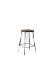 PANTON Σκαμπό BAR, Μέταλλο Βαφή Μαύρο, PU Απόχρωση Vintage Brown  43x43x76cm [-Καφέ-, -Μαύρο-] [-PU - PVC-, -Μέταλλο-] ΕΜ779,2