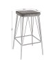 PANTON Σκαμπό BAR, Μέταλλο Βαφή Μαύρο, PU Απόχρωση Vintage Black  43x43x76cm [-Μαύρο-] [-PU - PVC-, -Μέταλλο-] ΕΜ779,3