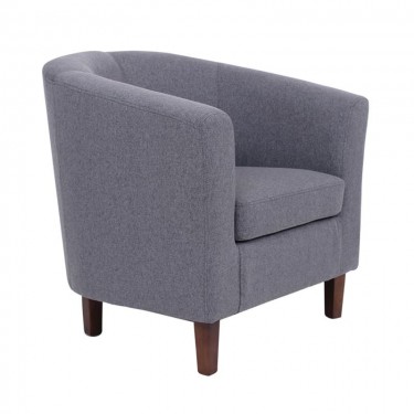 BOGA Πολυθρόνα Σαλονιού Καθιστικού, Ύφασμα Γκρι  75x73x74cm [-Γκρι-] [-Ύφασμα-] Ε7129,7