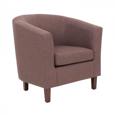 BOGA Πολυθρόνα Σαλονιού Καθιστικού, Ύφασμα Καφέ  75x73x74cm [-Καφέ-] [-Ύφασμα-] Ε7129,8