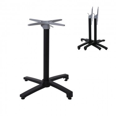 ALTEA Βάση Τραπεζιού Αλουμίνιο Απόχρωση Μαύρο, Πτυσσόμενη (6,20kg)  68x68cm H.72cm [-Μαύρο-] [-Αλουμίνιο-] Ε054