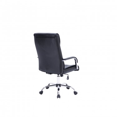 BF5100 Πολυθρόνα Διευθυντή Βάση Μέταλλο Χρώμιο - PU Μαύρο  60x70x104/114cm [-Μαύρο-] [-PU - PVC-] ΕΟ220,1