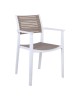 AKRON Πολυθρόνα PP-UV Άσπρο - Sand Beige  60x55x85cm [-Άσπρο-, -Μπεζ-Tortora-Sand-Cappuccino-] [-PP - PC - ABS-] Ε350,11