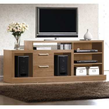 ANALOG Έπιπλο TV Απόχρωση Sonoma Oak  180x49x70cm [-Φυσικό-] [-MDF - Κόντρα Πλακέ - Καπλαμάς - Νοβοπάν-] Ε7381,2