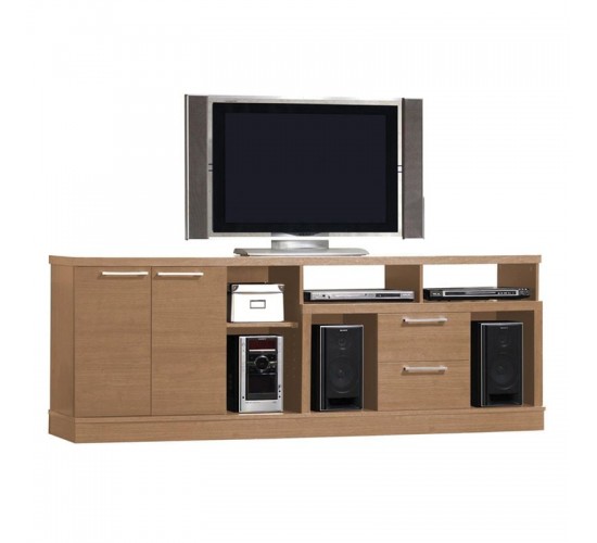 ANALOG Έπιπλο TV Απόχρωση Sonoma Oak  190x46x70cm [-Φυσικό-] [-MDF - Κόντρα Πλακέ - Καπλαμάς - Νοβοπάν-] Ε7382,2