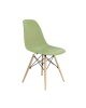 ART Wood Kαρέκλα Τραπεζαρίας Κουζίνας Ξύλο - PP Πράσινο  46x52x82cm [-Φυσικό/Πράσινο-] [-Ξύλο/PP - PC - ABS-] ΕΜ123,4W