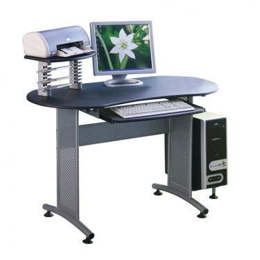 ΓΡΑΦΕΙΟ Μέταλλο Βαφή Silver - Μαύρο  120x55x75/98cm [-Γκρι-, -Μαύρο-] [-MDF - Κόντρα Πλακέ - Καπλαμάς - Νοβοπάν-, -Μέταλλο-] ΕΟ426