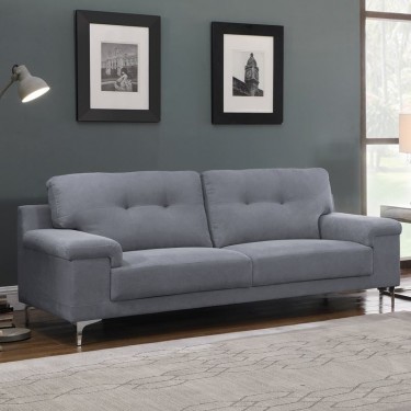 NOTE Kαναπές Σαλονιού - Καθιστικού 3Θέσιος, Ύφασμα Water Repellent Μπλε - Γκρι  211x89x85cm [-Μπλε-] [-Ύφασμα-] Ε965,31