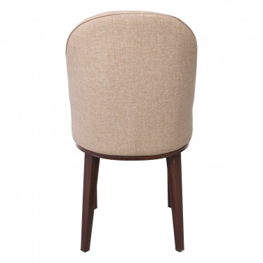 ΤΕΧ Καρέκλα Τραπεζαρίας Κουζίνας, Μέταλλο Βαφή Καρυδί, Linen PU Μπεζ  47x60x90cm [-Καρυδί-, -Μπεζ-Tortora-Sand-Cappuccino-] [-PU - PVC-, -Μέταλλο-] ΕΜ164,3