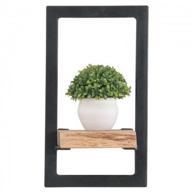 LIZARD Frame Ράφι Μέταλλο Βαφή Μαύρο, Ξύλο Ακακία Φυσικό  20x25x35cm [-Μαύρο-, -Φυσικό-] [-Μέταλλο-, -Ξύλο-] ΕΑ7070,3