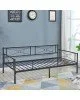 QUEEN Daybed Κρεβάτι Μέταλλο Βαφή Μαύρο  196x95x75 (Στρώμα 90x190)cm [-Μαύρο-] [-Μέταλλο-] Ε8019,1