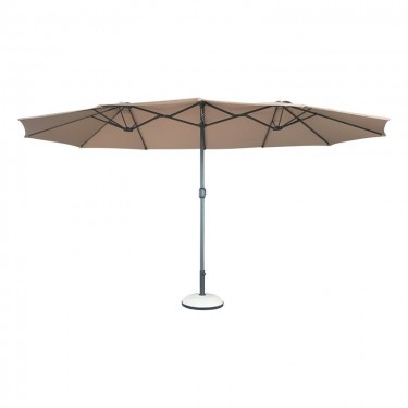 ΟΜΠΡΕΛΑ Oval Σκελετός Μέταλλο Βαφή Ανθρακί - Ύφασμα Μπεζ  270x450cm (H 2,4m - σωλ.Φ48mm) [-Ανθρακί-, -Μπεζ-Tortora-Sand-Cappuccino-] [-Μέταλλο-, -Ύφασμα-] Ε922