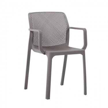 DORIAN Πολυθρόνα Κήπου Βεράντας PP-UV Sand Beige  54x55x83cm [-Μπεζ-Tortora-Sand-Cappuccino-] [-PP - PC - ABS-, -PU - PVC-] Ε381,3