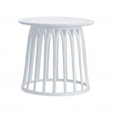 SABA Τραπεζάκι Βοηθητικό PP-UV Άσπρο  Φ50x45cm [-Άσπρο-] [-PP - PC - ABS-] Ε382,1