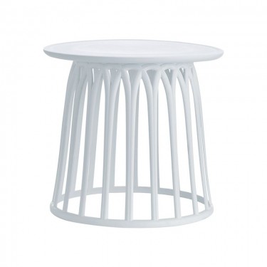 SABA Τραπεζάκι Βοηθητικό PP-UV Άσπρο  Φ50x45cm [-Άσπρο-] [-PP - PC - ABS-] Ε382,1