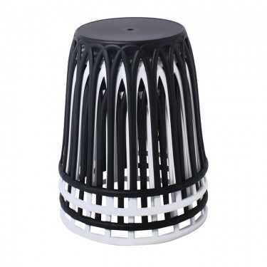 SABA Σκαμπό, Στοιβαζόμενο, PP-UV Μαύρο  Φ46cm H.44cm ( Kάθισμα Φ33cm) [-Μαύρο-] [-PP - PC - ABS-] Ε383,2