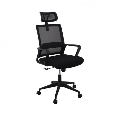 BF2020 Πολυθρόνα Γραφείου Διευθυντή Mesh Μαύρο  60x63x109/119cm [-Μαύρο-] [-Ύφασμα Mesh-] ΕΟ542,1