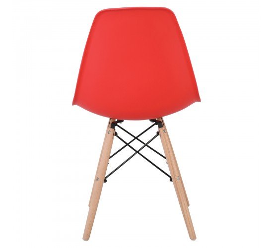 ART Wood Καρέκλα Τραπεζαρίας Κουζίνας Ξύλο - PP Κόκκινο  46x52x82cm [-Κόκκινο-] [-Ξύλο/PP - PC - ABS-] ΕΜ123,6W