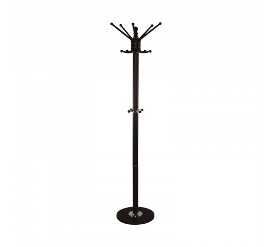 PROMO Καλόγερος Μέταλλο Βαφή Καρυδί  Φ36cm H.172cm [-Καρυδί-, -Μαύρο-] [-Μάρμαρο - Τεχνομάρμαρο-, -Μέταλλο-] ΕΜ181,1