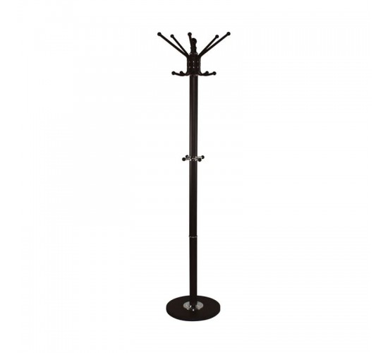 PROMO Καλόγερος Μέταλλο Βαφή Καρυδί  Φ36cm H.172cm [-Καρυδί-, -Μαύρο-] [-Μάρμαρο - Τεχνομάρμαρο-, -Μέταλλο-] ΕΜ181,1