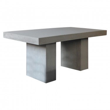 CONCRETE Τραπέζι Cement Grey  160x90x75cm [-Γκρι-] [-Artificial Cement (Recyclable)-] Ε6201