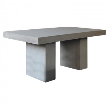 CONCRETE Τραπέζι Cement Grey  160x90x75cm [-Γκρι-] [-Artificial Cement (Recyclable)-] Ε6201