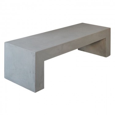 CONCRETE Πάγκος Cement Grey  150x40x40cm [-Γκρι-] [-Artificial Cement (Recyclable)-] Ε6202