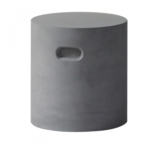 CONCRETE Cylinder Σκαμπό Κήπου - Βεράντας, Cement Grey  Φ 37cm H.40cm [-Γκρι-] [-Artificial Cement (Recyclable)-] Ε6204