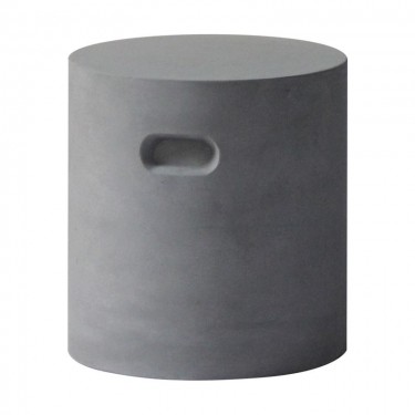 CONCRETE Cylinder Σκαμπό Κήπου - Βεράντας, Cement Grey  Φ 37cm H.40cm [-Γκρι-] [-Artificial Cement (Recyclable)-] Ε6204