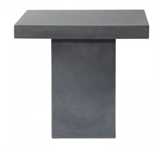 CONCRETE Cubic Τραπέζι Κήπου - Βεράντας, Cement Grey  80x80x75cm [-Γκρι-] [-Artificial Cement (Recyclable)-] Ε6208