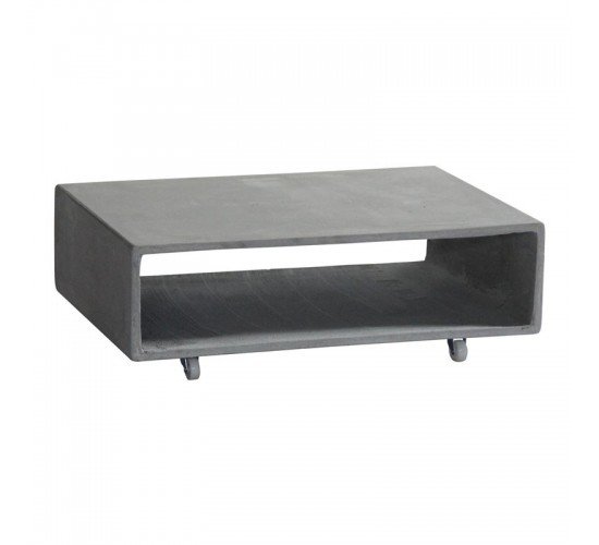 CONCRETE Τραπεζάκι Σαλονιού Cement Grey  75x50x20cm [-Γκρι-] [-Artificial Cement (Recyclable)-] Ε6210