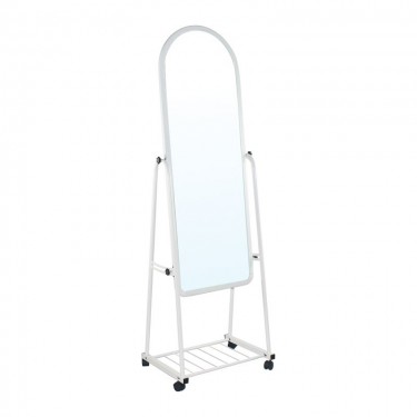 ROLLAND Big Καθρέπτης Δαπέδου Μέταλλο Βαφή Άσπρο  50x40x160cm [-Άσπρο-] [-Μέταλλο-] Ε7188,2