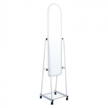 ROLLAND Small Καθρέπτης Δαπέδου, Μέταλλο Βαφή Άσπρο  37x37x160cm [-Άσπρο-] [-Μέταλλο-] Ε7189,2