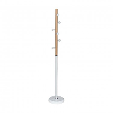 NORDIC Καλόγερος Μέταλλο Βαφή Άσπρο, Φυσικό  Φ36x170cm [-Άσπρο-, -Φυσικό-] [-Μέταλλο-] ΕΜ194,2