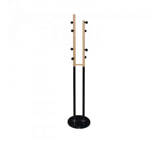 NORDIC DUO Καλόγερος Μέταλλο Βαφή Μαύρο, Φυσικό  Φ37x170cm [-Μαύρο-, -Φυσικό-] [-Μέταλλο-] ΕΜ195,1