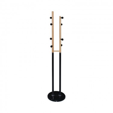 NORDIC DUO Καλόγερος Μέταλλο Βαφή Μαύρο, Φυσικό  Φ37x170cm [-Μαύρο-, -Φυσικό-] [-Μέταλλο-] ΕΜ195,1