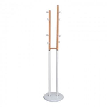 NORDIC DUO Καλόγερος Μέταλλο Βαφή Άσπρο, Φυσικό  Φ37x170cm [-Άσπρο-, -Φυσικό-] [-Μέταλλο-] ΕΜ195,2