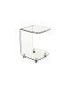 GLASSER Trolley Τραπεζάκι Βοηθητικό, Διάφανο Γυαλί 10mm  45x45x60cm [-Clear-] [-Bent Glass - Γυαλί-] ΕΜ726,1