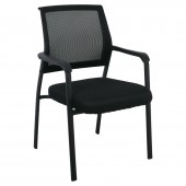 ASCO Πολυθρόνα Γραφείου Επισκέπτη Μέταλλο Βαφή Μαύρο, Mesh - Ύφασμα Μαύρο  61x64x92cm [-Μαύρο-] [-Ύφασμα Mesh-, -Ύφασμα-] ΕΟ567,1