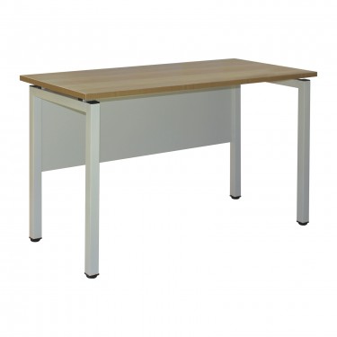 UNIT Γραφείο Μέταλλο Βαφή Άσπρο, Melamine Απόχρωση Sonoma  120x60x75cm [-Άσπρο-, -Φυσικό-] [-Melamine-, -Μέταλλο-] ΕΟ436