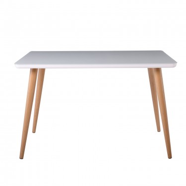 UNION Τραπέζι Τραπεζαρίας Κουζίνας, Μέταλλο Βαφή Φυσικό Γυαλί Milky White  130x80x75cm [-Άσπρο-, -Φυσικό-] [-Γυαλί-, -Μέταλλο-] ΕΜ833,2