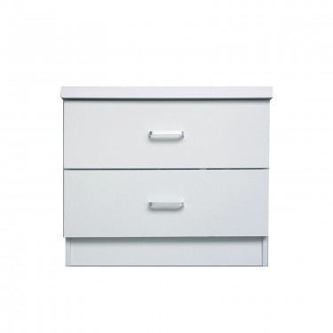 DECON Κομοδίνο Απόχρωση Άσπρο  40x40x45cm [-Άσπρο-] [-MDF - Κόντρα Πλακέ - Καπλαμάς - Νοβοπάν-] Ε7393,1